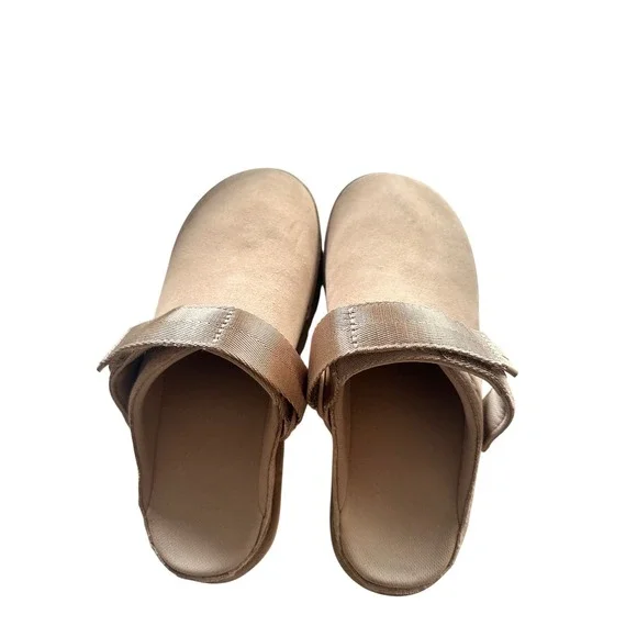 UGG Goldenstar Clog Driftwood Suede Platform Sandals Womens 8.5 - Picture 7 of 9